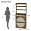 Armoire à chaussures rustique pour hall d'entrée - 2 tiroirs rabattables, 1 tiroir, 9 crochets et un plateau spacieux