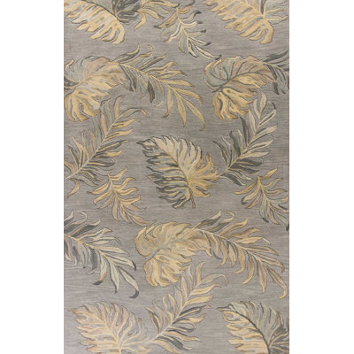 Tapis gris en laine touffeté à la main Vredenburgh Ocean