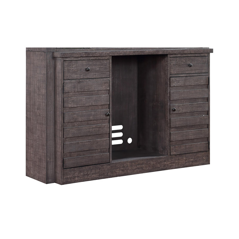 Buffet en bois massif 65 po avec ouverture pour réfrigérateur