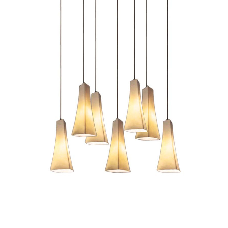 Luminaire suspendu conique à 7 lumières