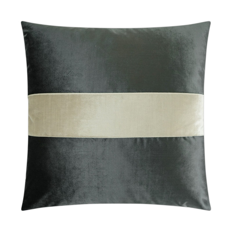 Coussin décoratif Iridescence Band, Graphite, H 22 po x l 22 po
