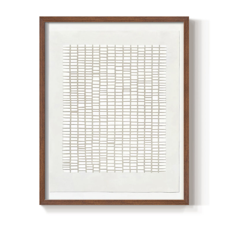 «Abstract Abstract», reproduction encadrée - prête à être accrochée - fabriquée aux États-Unis, H 29 po x l 23 po, Brun