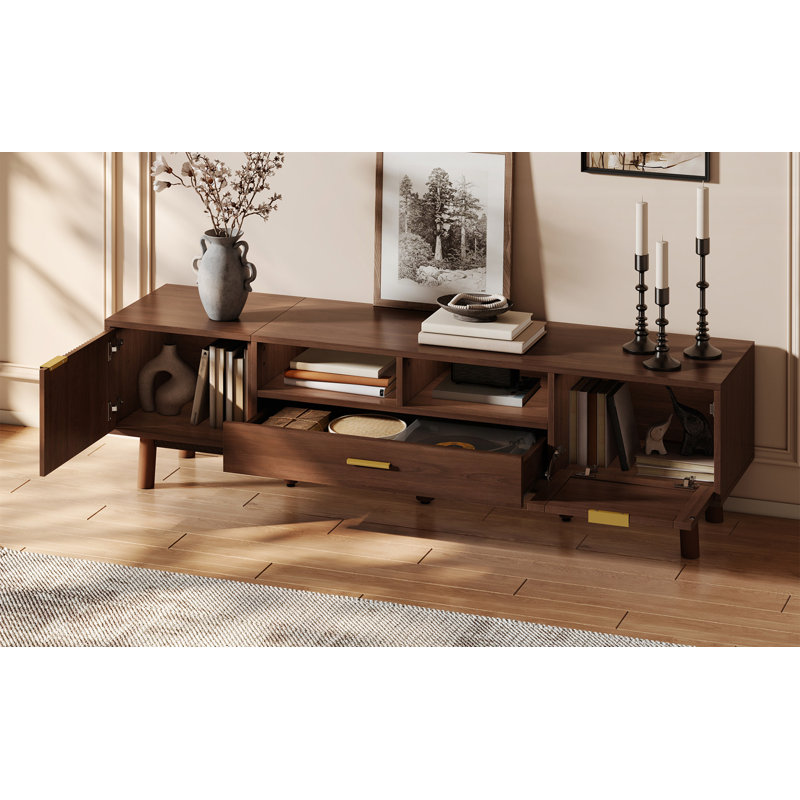Meuble télé en bois pour téléviseurs de 75 po
