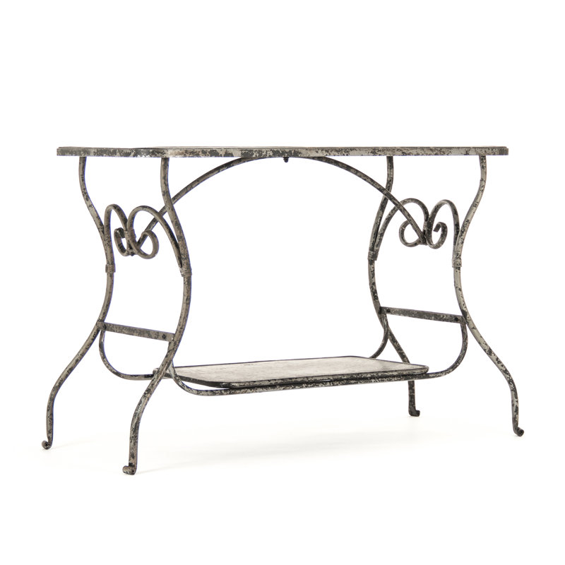 Marceline Distressed Iron Console Table