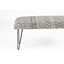 Benches Modern Boho Grey/Ivory Floral / Flower Handmade Upholstered Bench