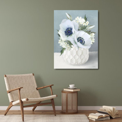 Toile tendue avec châssis Lark Manor ™ Fenway Gallery: Anemones in Blue II FEN631