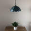 Luminaire suspendu Beliff Tiffany avec ampoules DEL en verre coloré bleu l 16 po x P 16 po x H 75 po
