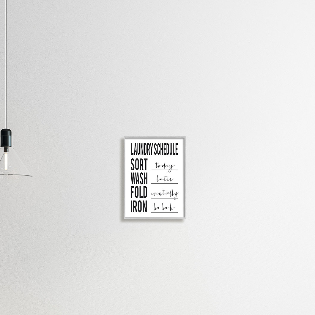 Stupell Industries Laundry Schedule Sort Today Wash Later Funny Phrases