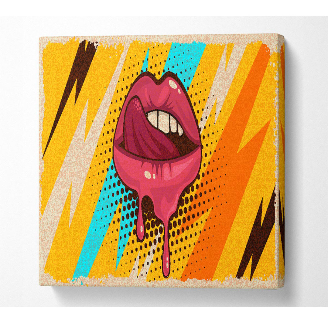 Lips of Lightning Square - Kunstdrucke auf Segeltuch