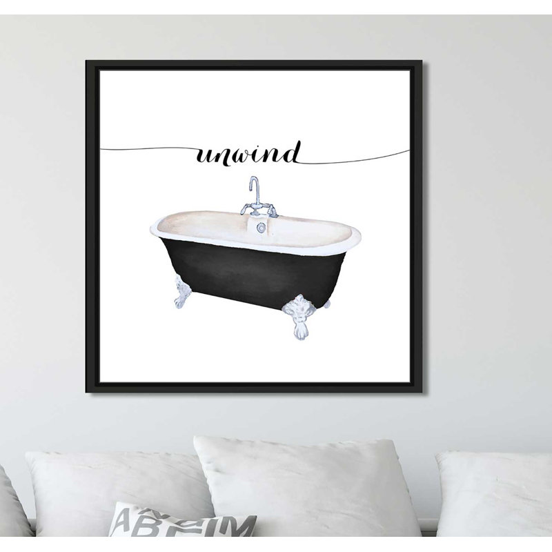 «Unwind», impression, H 21,5 po x l 21,5 po x P 2 po, Cadre flottant noir