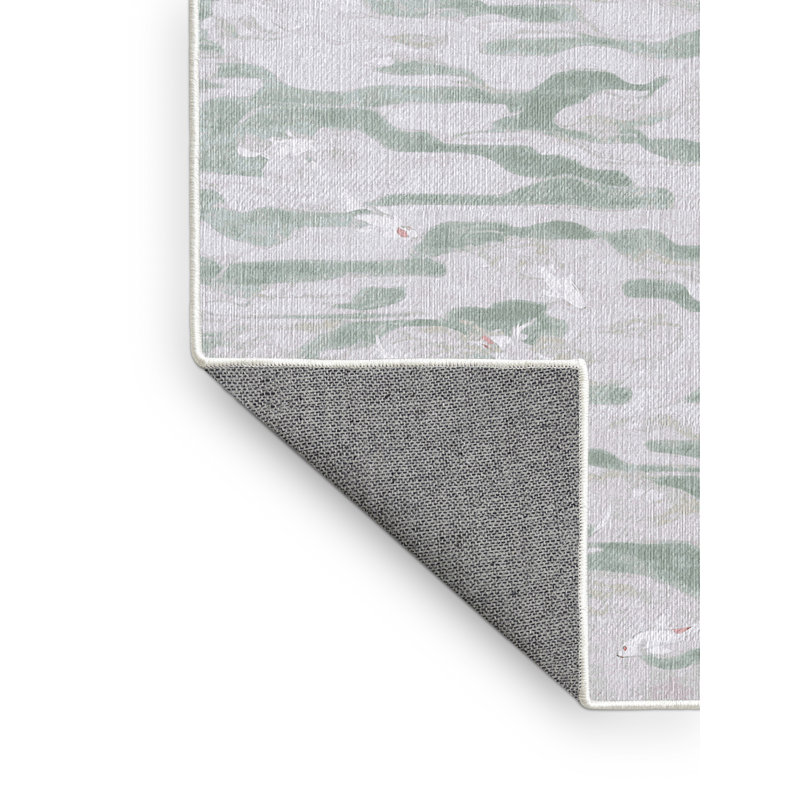Machine Washable White Area Rug, Rectangle 7' x 9'
