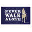  Tapis de porte antidérapant à séchage rapide Never Walk Alone Dog 18 po x 30 po-667920830