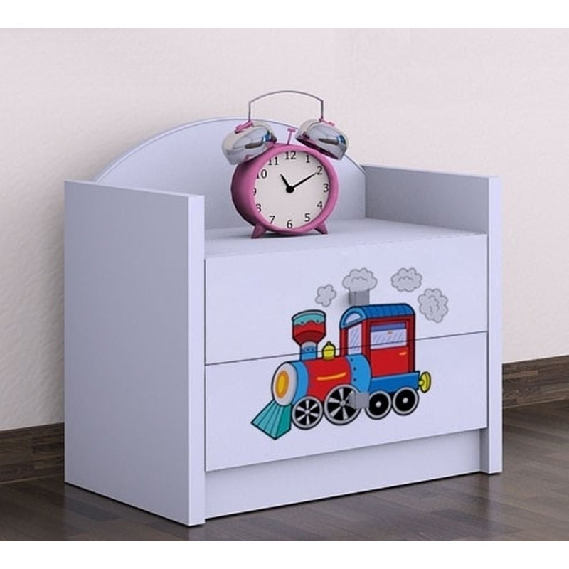 Dominique 2 Drawer Nightstand, White