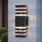 Modern Up and Down Outdoor Wall Sconce with Dusk to Dawn Sensor, Black Aluminum Finish-72632489