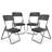 Oakden 56cm Rectangular Adjustable Folding Table with 4 Chairs