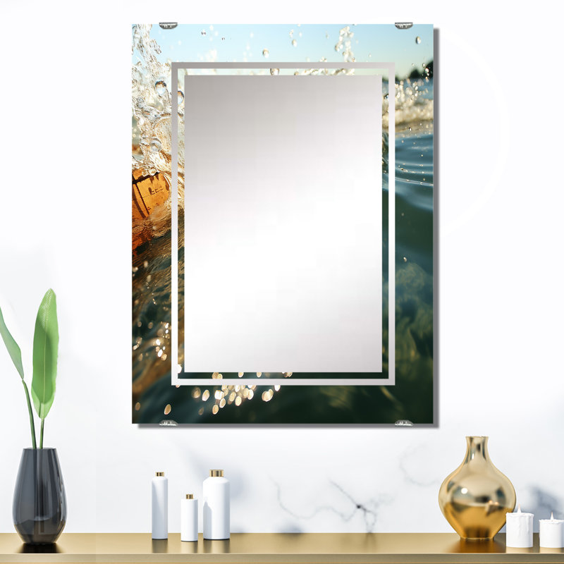 Mandel - Grand miroir mural côtier MIR139399, 32 po x 24 po