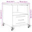 Ameara 36cm W Steel Bedside Table-1826630100