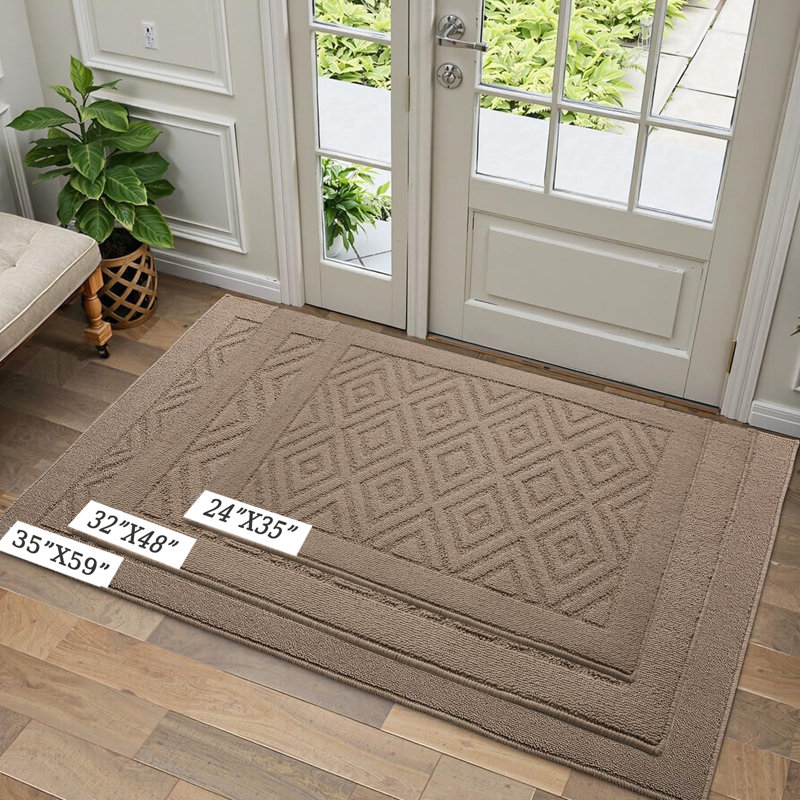 Non-Slip Doormat, Khaki, 88.9cm W x 149.9cm L