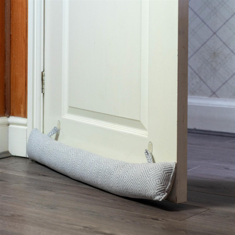 Nicola Spring - Chevron Draught Excluder - 80cm, Grey