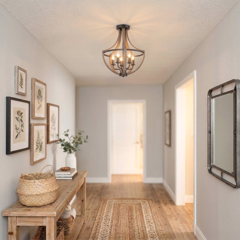 5-light Farmhouse Lantern Pendant Light