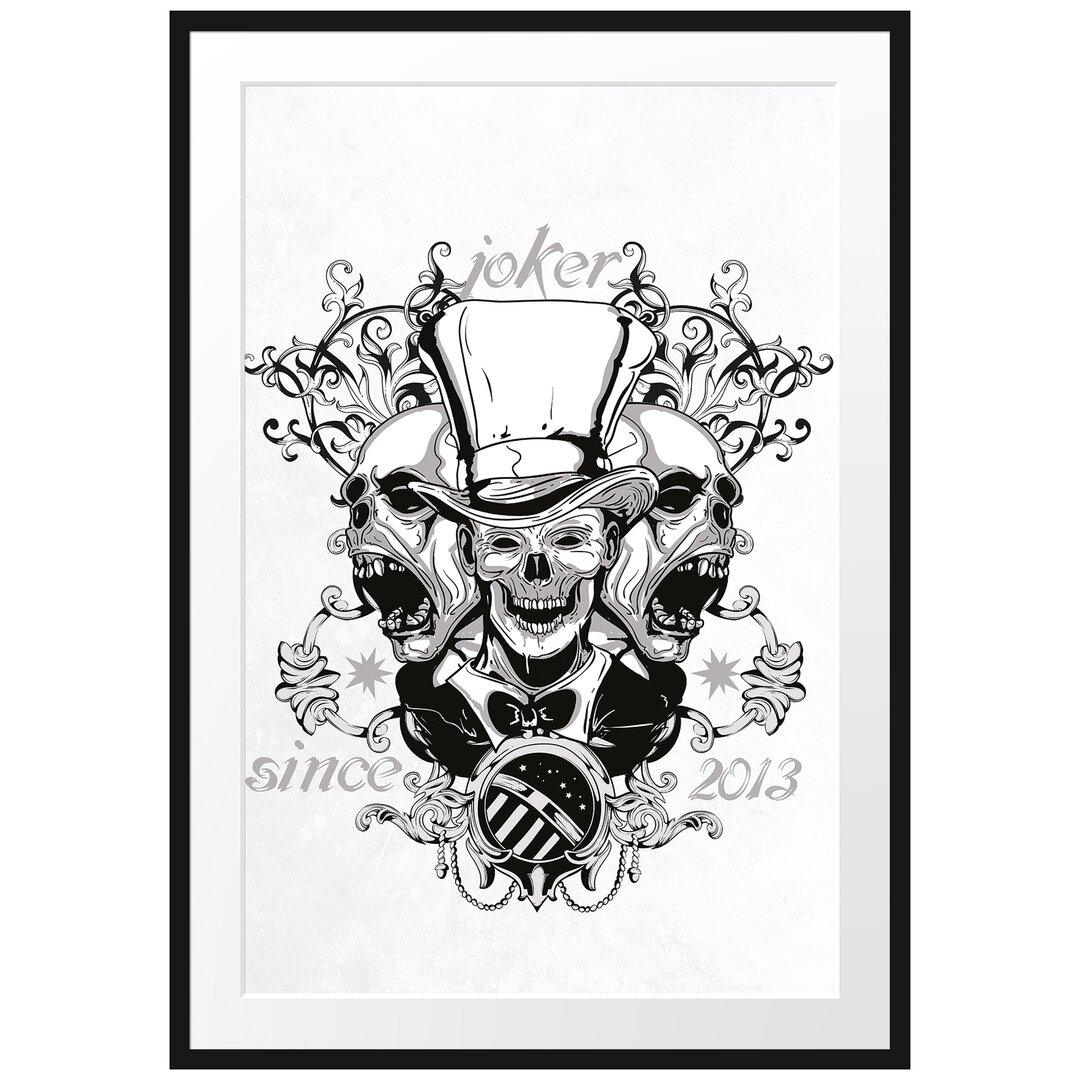 Gerahmtes Poster Joker White