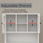 Armoire à linge blanche avec tablettes réglables et deux compartiments pratiques-1211989694-1211989682