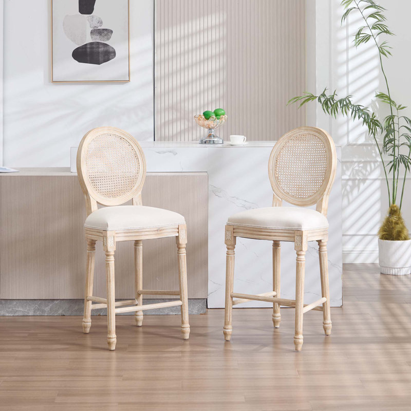 Chaises de salle à manger de style champêtre, Counter Stool (25.59" Seat Height)
