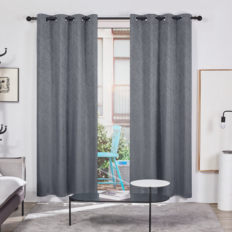 Boast Blackout Curtain Pair, 52'' W x 72'' L, White