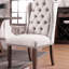 2 chaises de style contemporain, revêtement en tissu, chêne rustique, inspiré des oreilles, 2 pièces en chêne, siège rembourré, 2