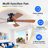 46" Low Profile Flush Mount Ceiling Fan Light With Remote/app Control-266126130