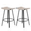 Tabourets de bar à hauteur de comptoir, chaises de cuisine tissées à la main sans dossier avec repose-pieds rond, ensemble de 2 tabourets de pub en PVC pour les chaises d'intérieur et d'extérieur seulement, sans les tables