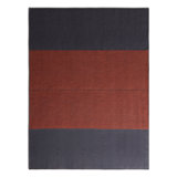 Light Between Wool Striped Area Rug in Indigo/Red