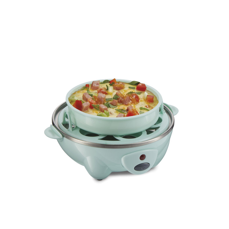 Hamilton Beach® 3-in-1 Egg Cooker with 7 Egg Capacity for Hard-Boiled Eggs, Poached Eggs and Omelets