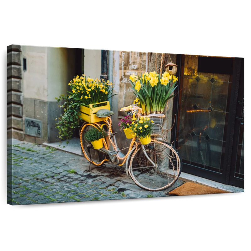Vélo Mehar plein de fleurs, H 26 po x l 39 po