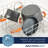 Rachael Ray Hard Anodized Nonstick Cookware Pots and Pans Set, 14 Piece - Gray with Orange Handles