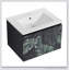 Meuble-lavabo mural 24 po avec lavabo en céramique et porte d'armoire à fermeture en douceur 24 po