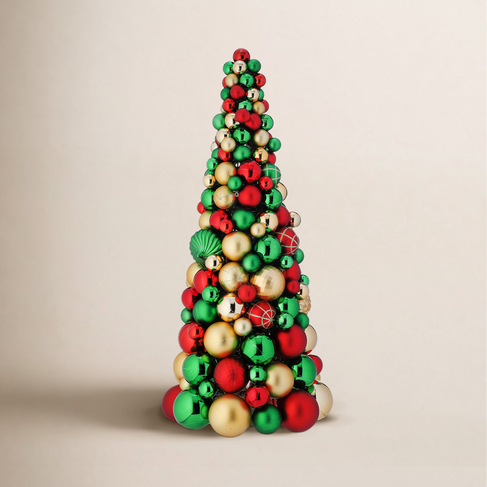 Shatterproof Ball Cone Tabletop Tree