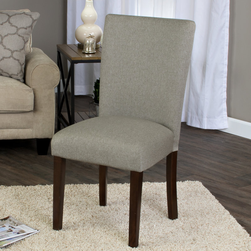 Carista Upholstered Parsons Dining Chair, Lance Cobblestone