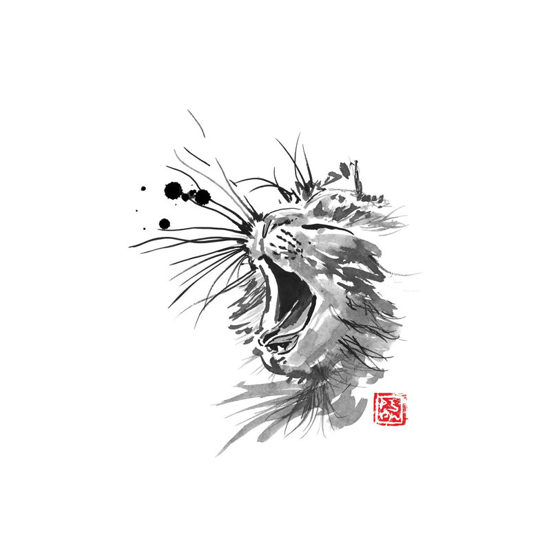 Meaow by Péchane - Print on Canvas, Wrapped Canvas, 101.6 cm H x 66.04 cm W x 1.91 cm D