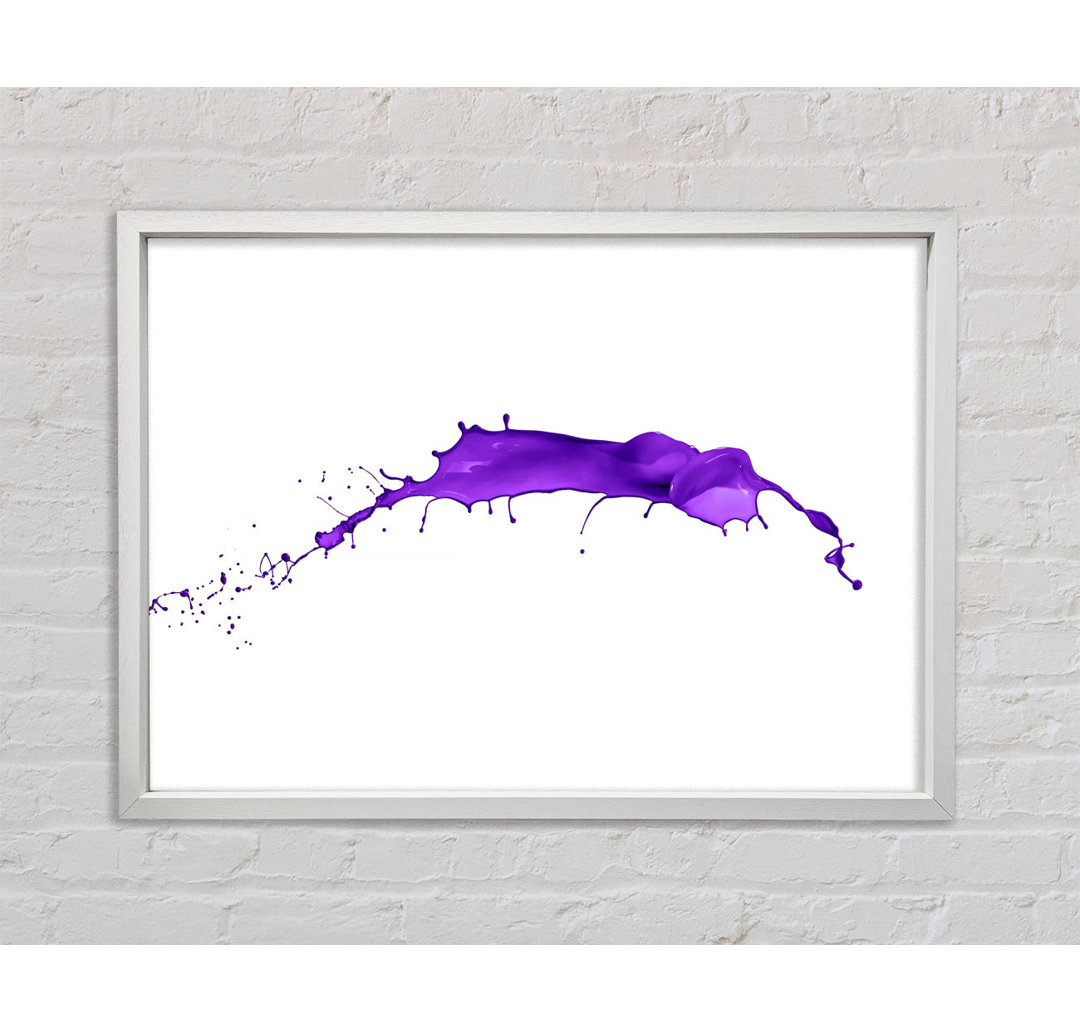 Purple Splash - Einzelner Bilderrahmen Kunstdrucke auf Leinwand