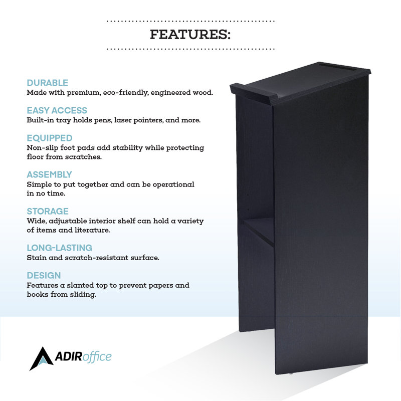 Support d'enceinte en bois Wood Podium, Noir