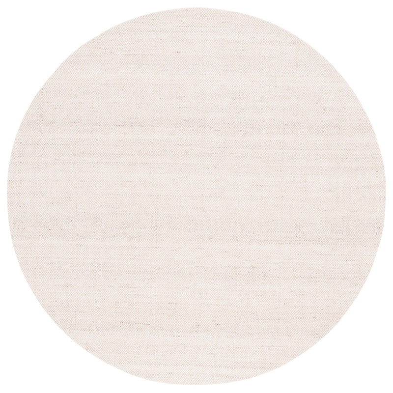 Tapis en laine tissé à la main en beige / ivoire MSR9675 Wilton Martha Stewart, Rond 6 pi