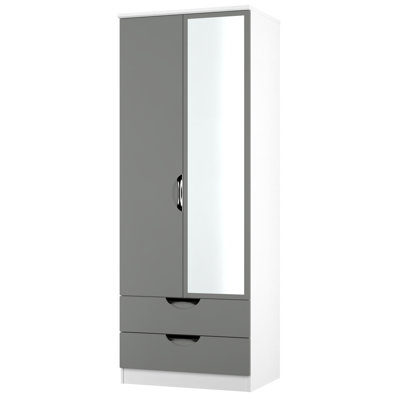 Bhodhini Tall 2 Door 2drw Mirrored Robe