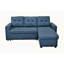 Canapé-lit modulaire convertible en L convertible, meubles d'appoint élégants, canapé-lit escamotable pour petits espaces et salons, bleu-981890294