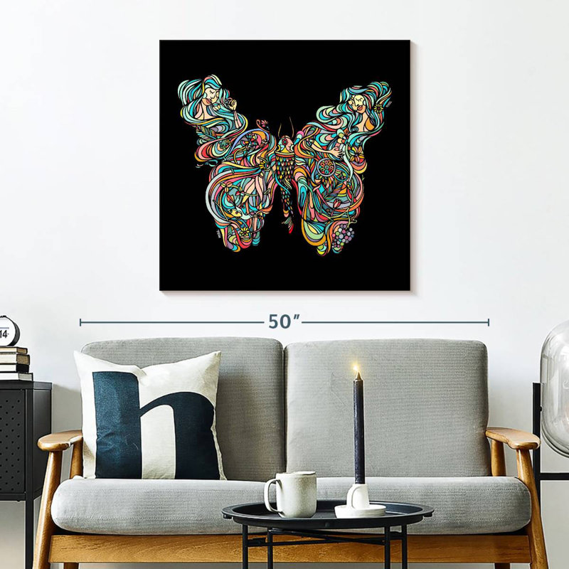 Papillon vibrant Brampt, H 30 po x l 30 po