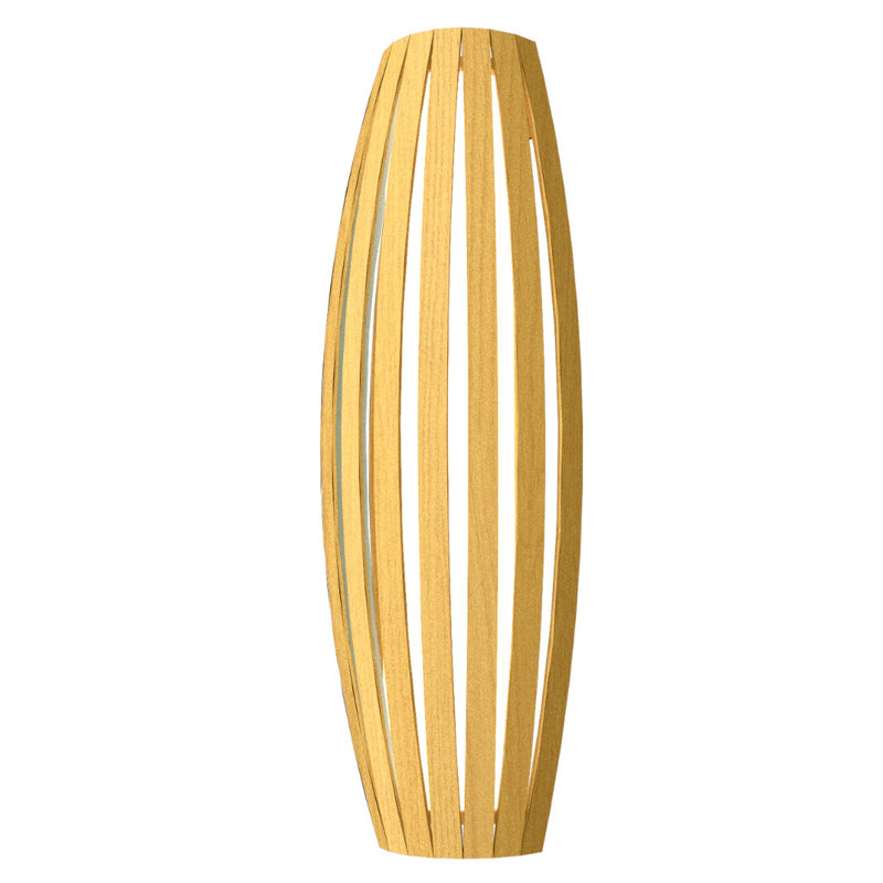 1 - Light LED Flush Mounted Sconce, 27.95" H x 9.84" W x 5.5" D, Organic Gold, 3000K