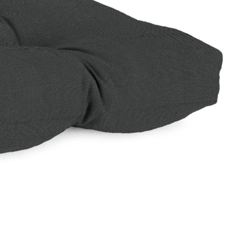 43" x 19" Contoured Outdoor Wicker Bench Cushion, Gray