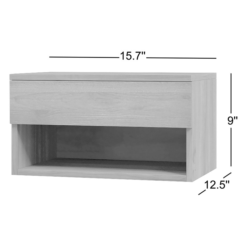  Beacon Rustic Nightstand, White