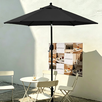 Keiwarren 7.5‘ Market Umbrella with Tilt & Crank for Outdoor Table