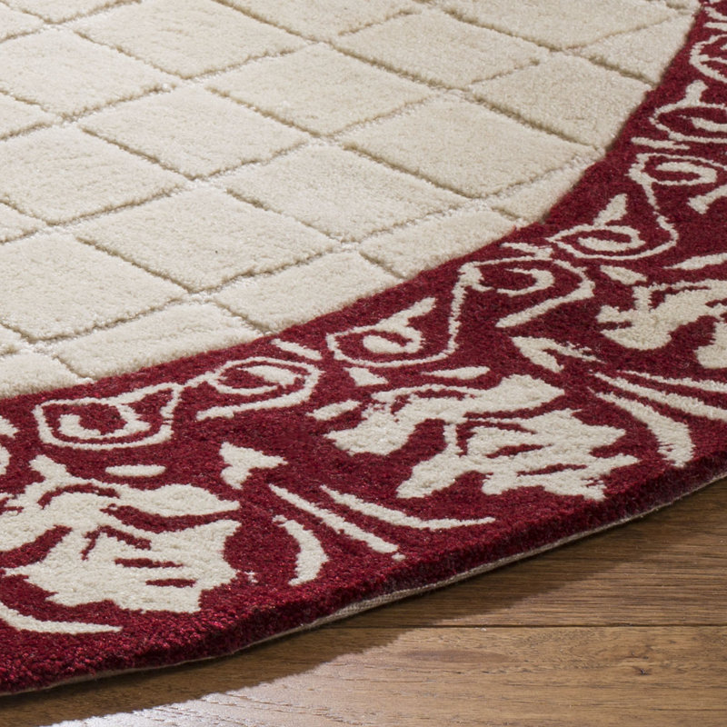 Harrison Total Performance Hand Hooked Performance Bordered Rug, Round 6' 